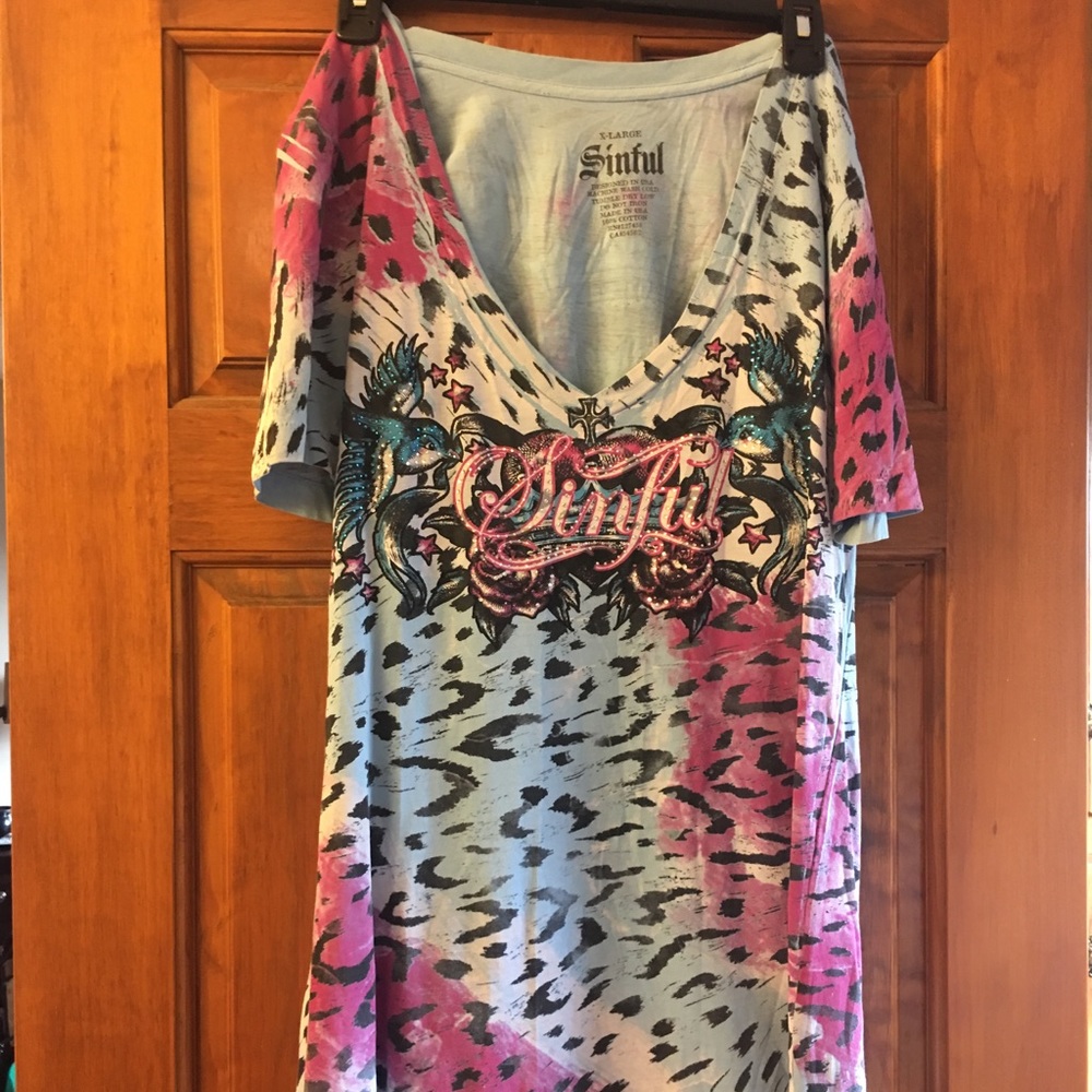 Leopard/Cheetah pattern Sinful Shirt